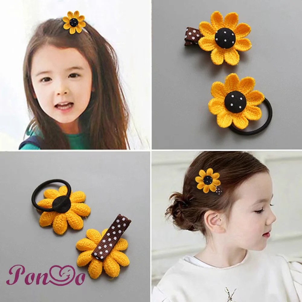 Kids Sunflower Hairpins Girls Fashion Hair Accessories Baby Hair Band Cute  Flowers | Shopee Malaysia