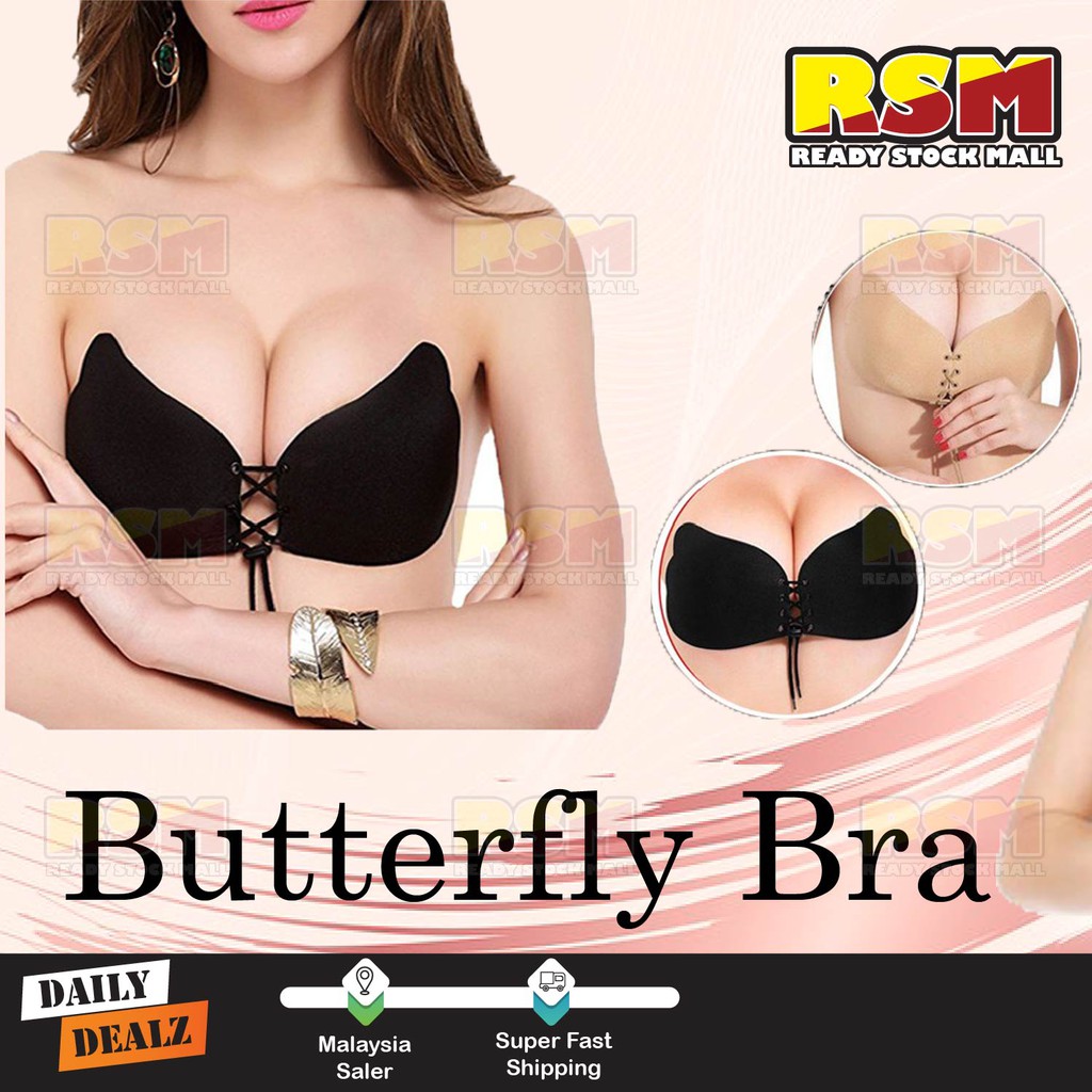 Freebra Invisible Strapless Butterfly Nu Bra Silicone Push Up Abcd 