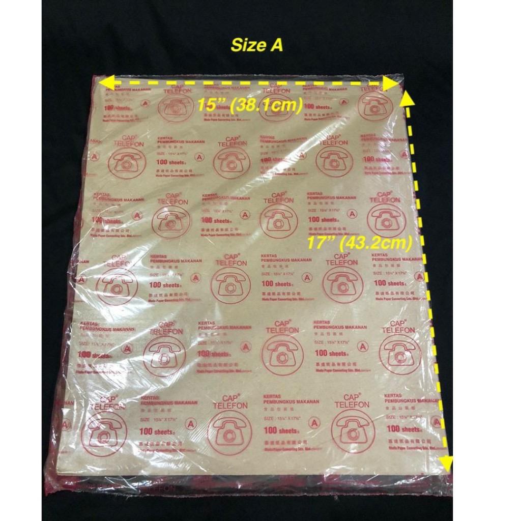 Kertas Minyak Kertas Nasi Lemak Kertas Bungkus Nasi 100pcs Shopee Malaysia