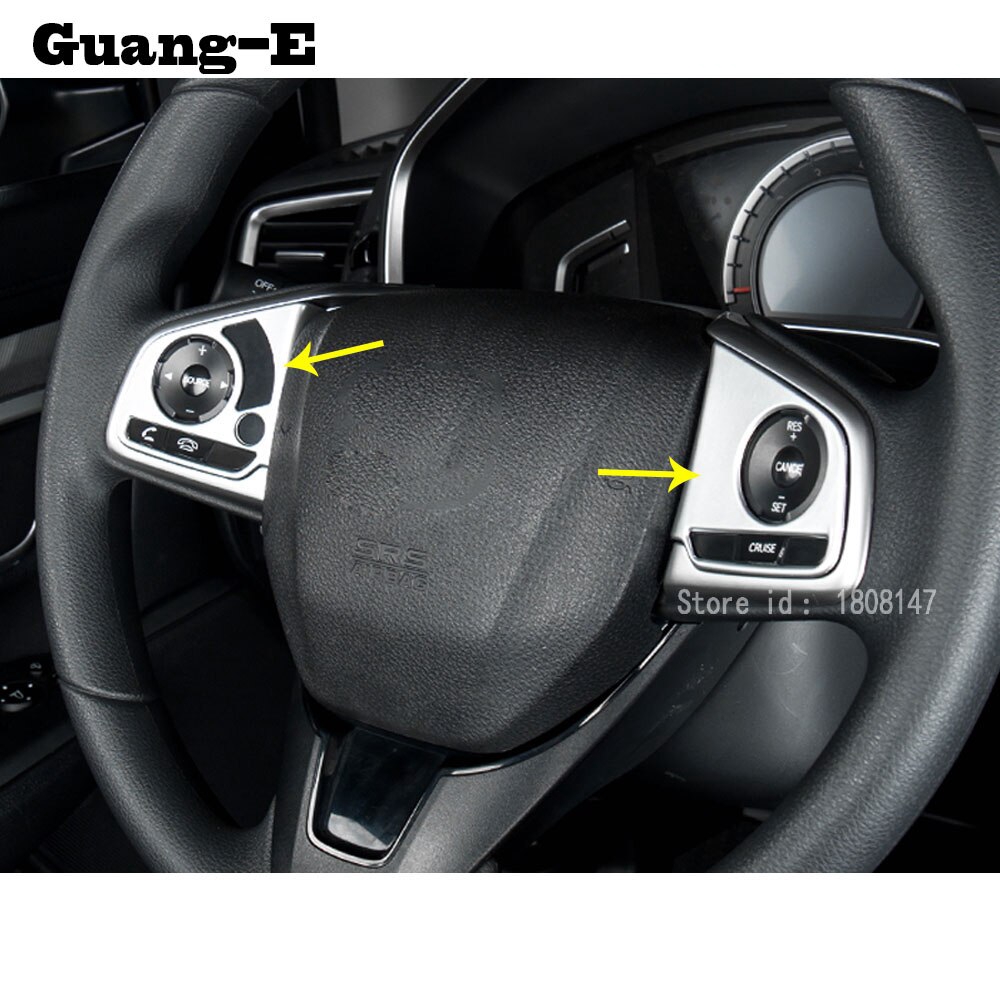 For Honda Crv Cr V 2017 2018 2019 Car Abs Plastic Sticker Cover Steering Wheel Interior Kit Trim Frame Panel Hoods