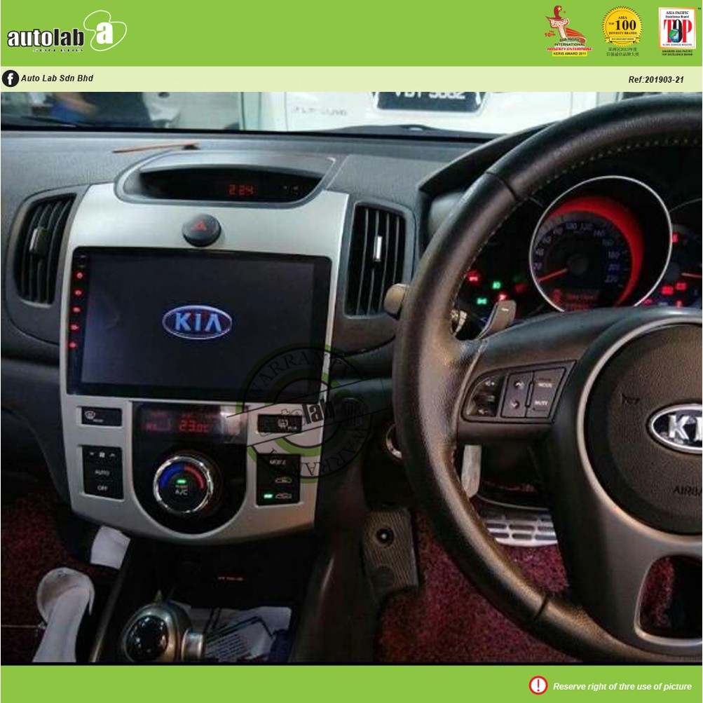 Android Player Casing Kia Forte Auto Air Cond With