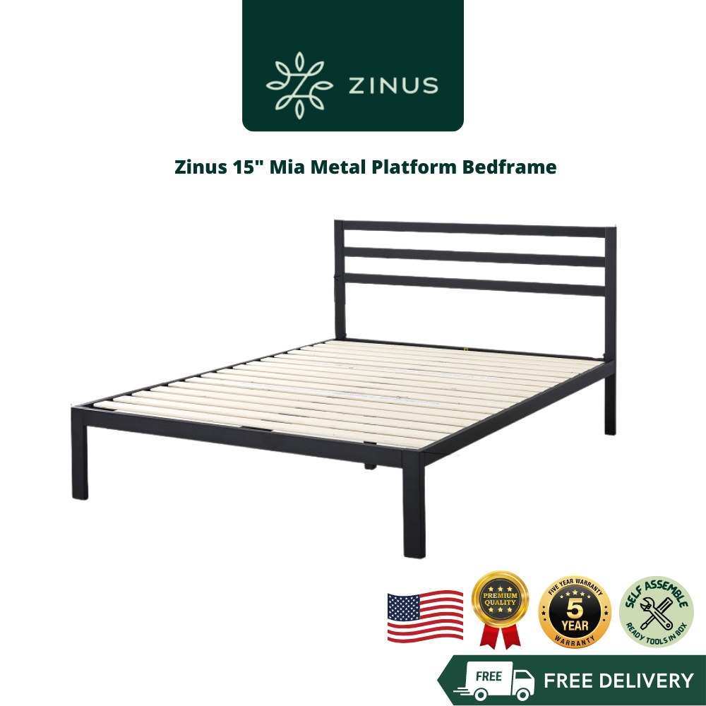 Zinus Mia Metal Platform Bedframe (15") | Shopee Malaysia