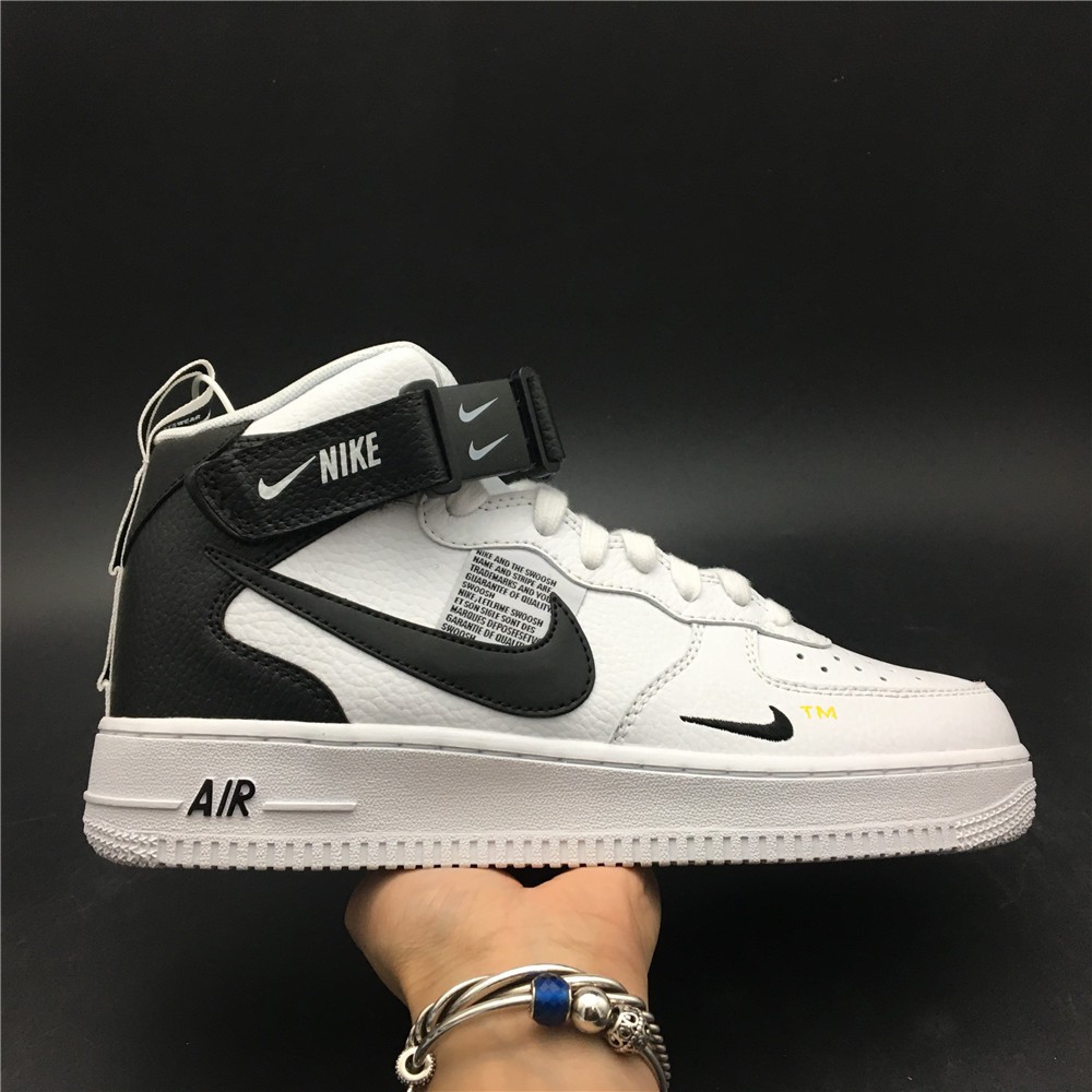 air force 1 mid utility white black