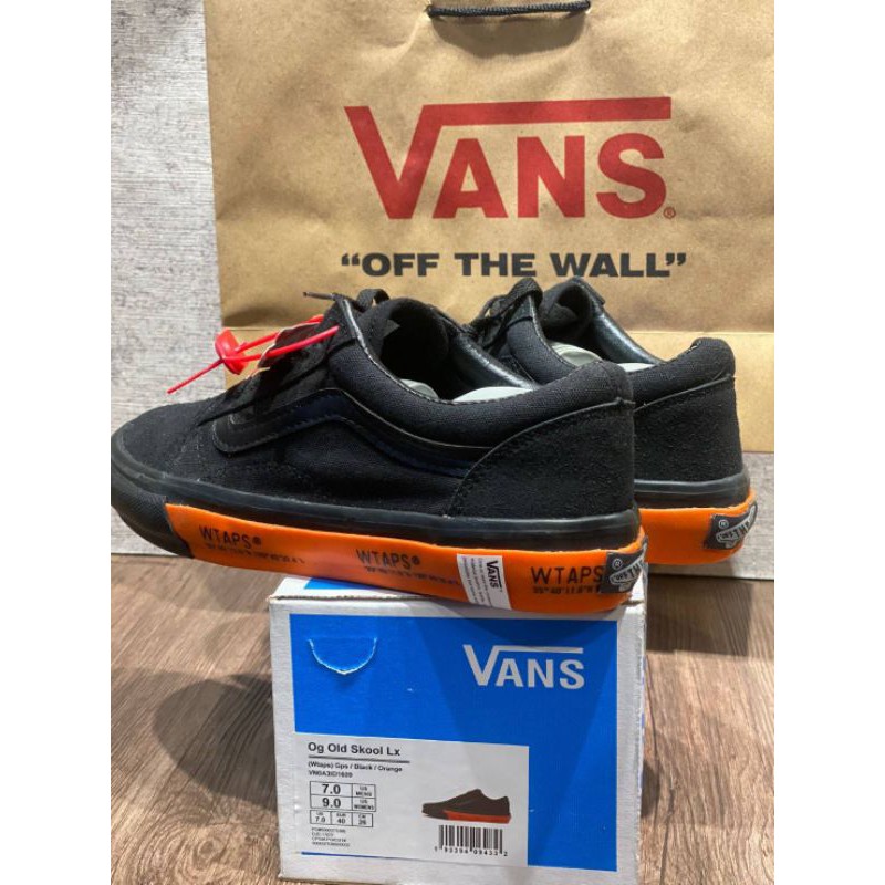 vans old skool wtaps black orange