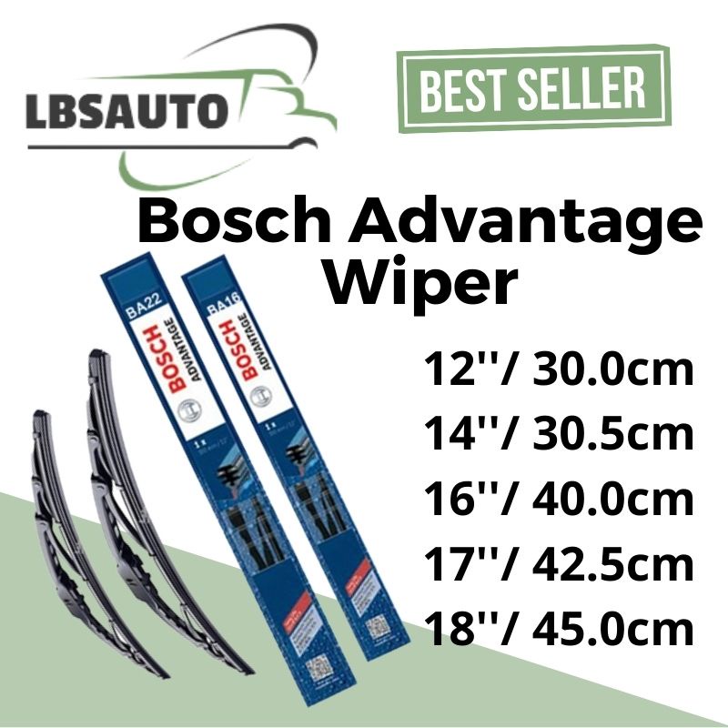 Bosch Advantage Car Windshield Wiper Kereta Perodua Proton Toyota Honda