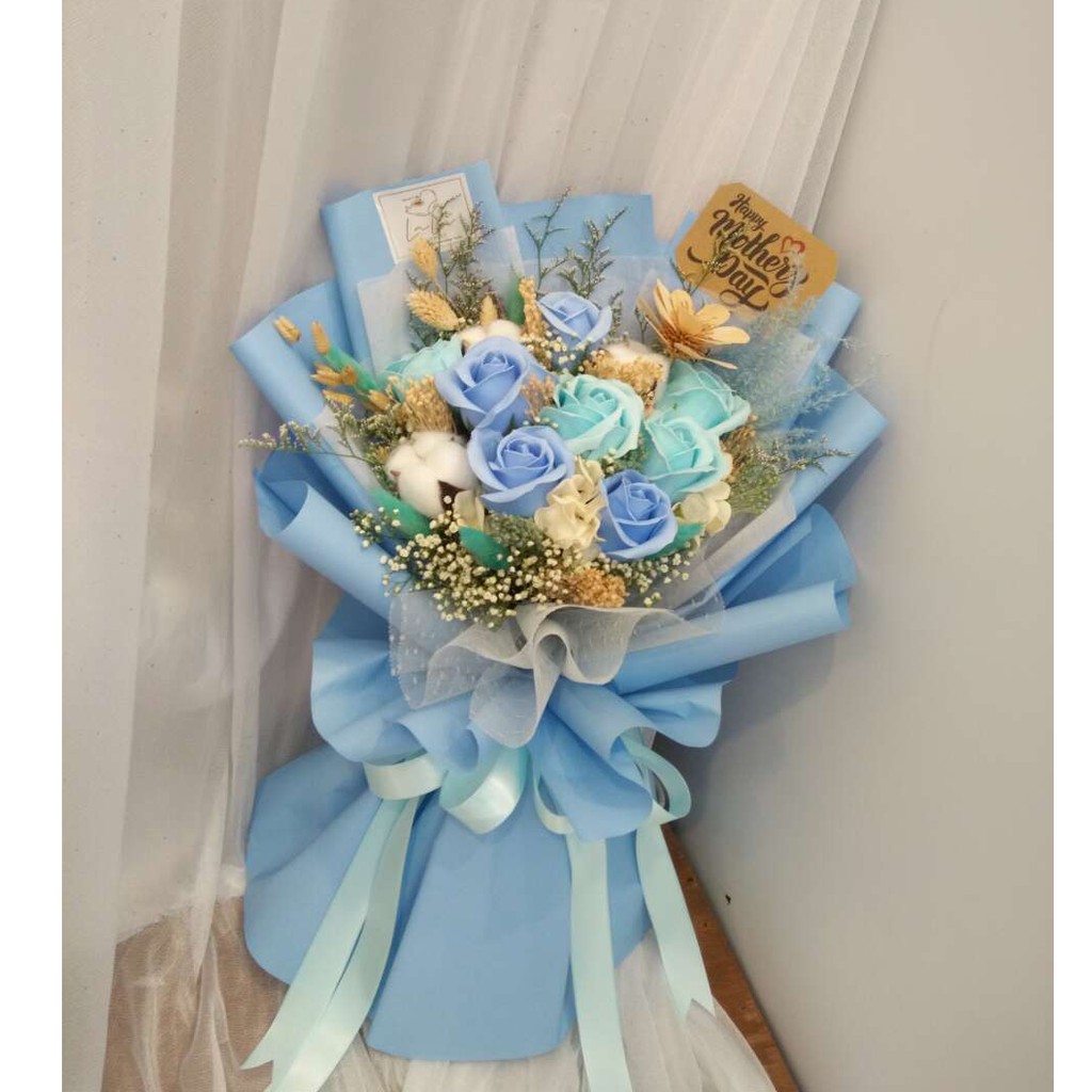 香皂花永生花满天星花束soap Flower Baby Breath Bouquet Shopee Malaysia