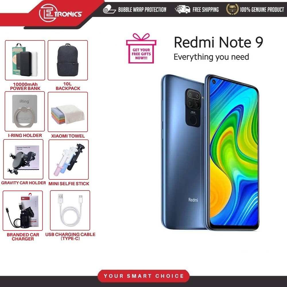 Redmi Note 9 3gb 64gb 4gb 128gb New Redmi Note 9 Series Value Packages Available Shopee Malaysia