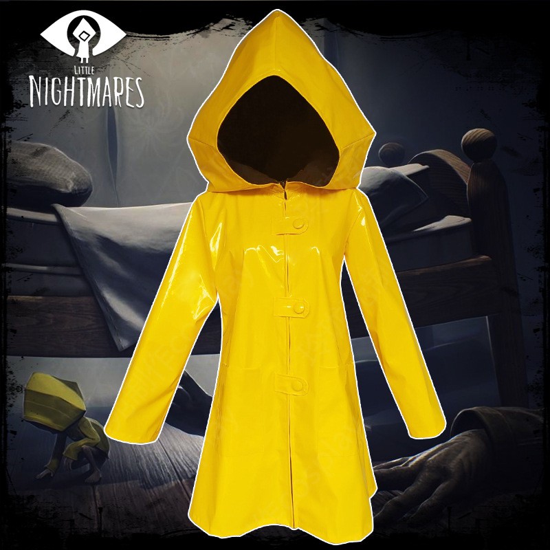 Game Little Nightmares Six Cosplay Yellow Raincoat Dress Costume For ...