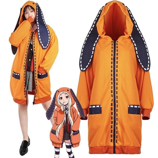 Anime Kakegurui Compulsive Gambler Rune Runa Yomozuki Cosplay Costume Hoodie Coat Ready Stock