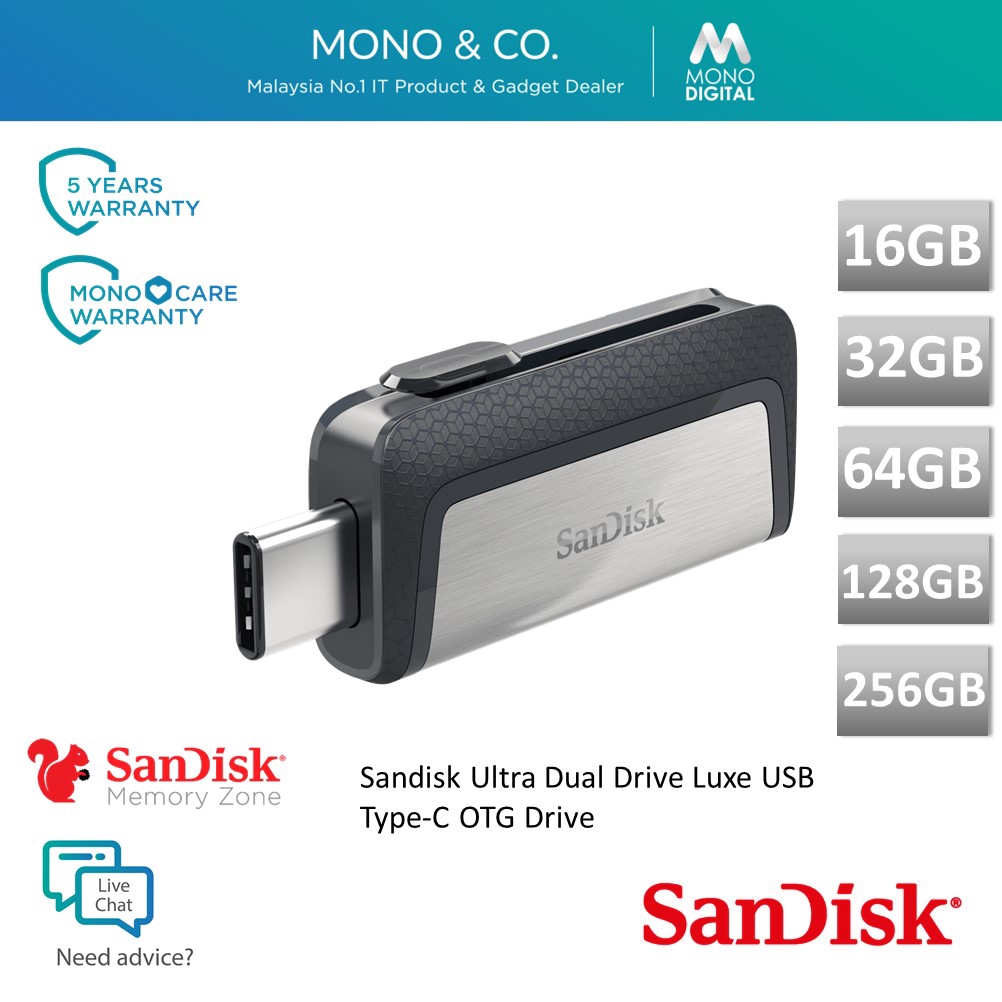 Sandisk 256GB Ultra Dual Drive Type-C OTG USB 3.1 Type C Pendrive SDDDC2