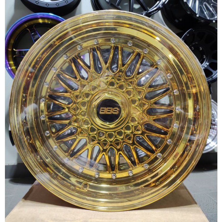 BBS Wheel Gold Chrome Sport Rim 17x8.5JJ ET28 (4x100/114.3) Shopee Malaysia