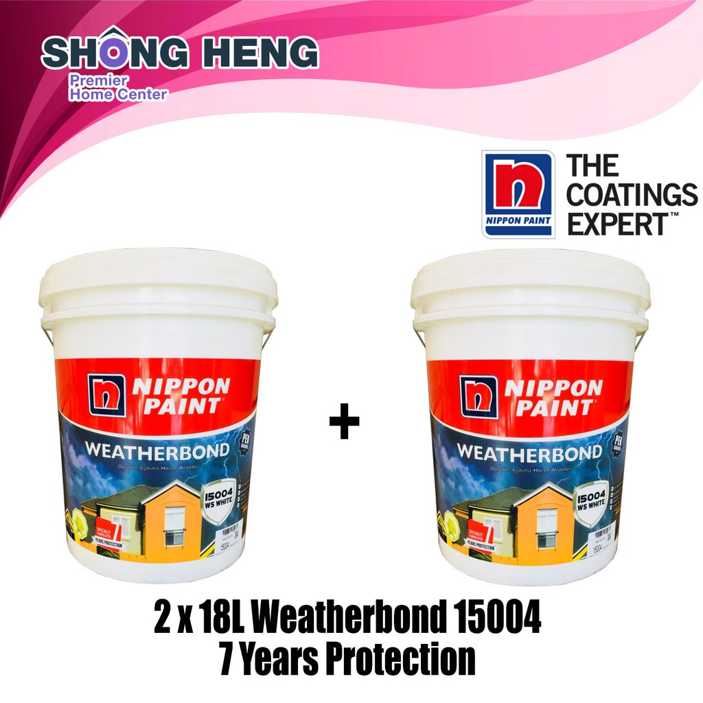 Bulk 2 x Nippon Paint Weatherbond  15004 7 Years Protection 