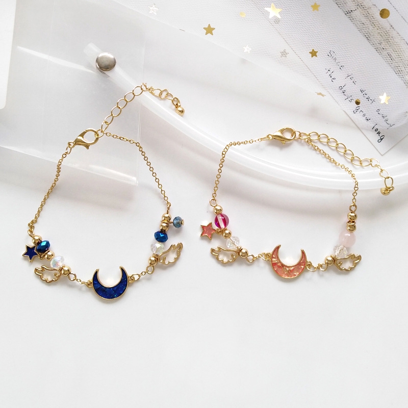 Sailor Moon Cosplay Harajuku Dream Wings Moon Star Crystal Ball Bracelet Adjustable For Woman Jewellery Accessories Shopee Malaysia - hot game roblox figure pvc necklace costume pendants otaku