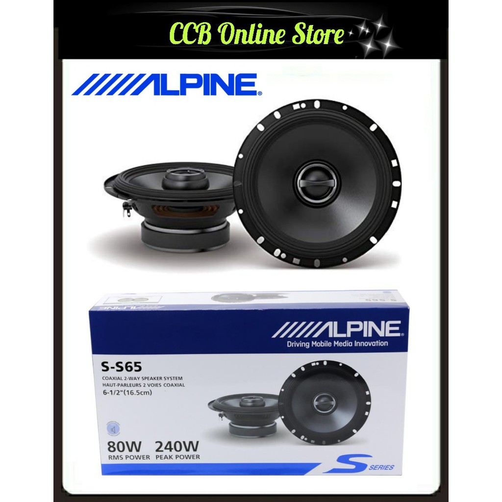Alpine SS65 SSeries 6.5inch Coaxial 2Way Speakers 240W Shopee