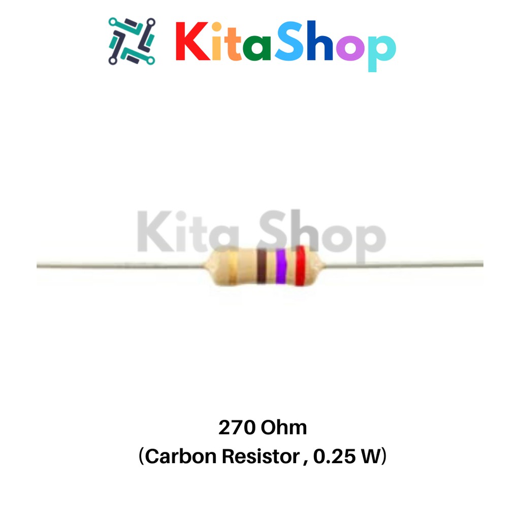 Resistor 270 Ohm (Carbon - 0.25W) | Shopee Malaysia