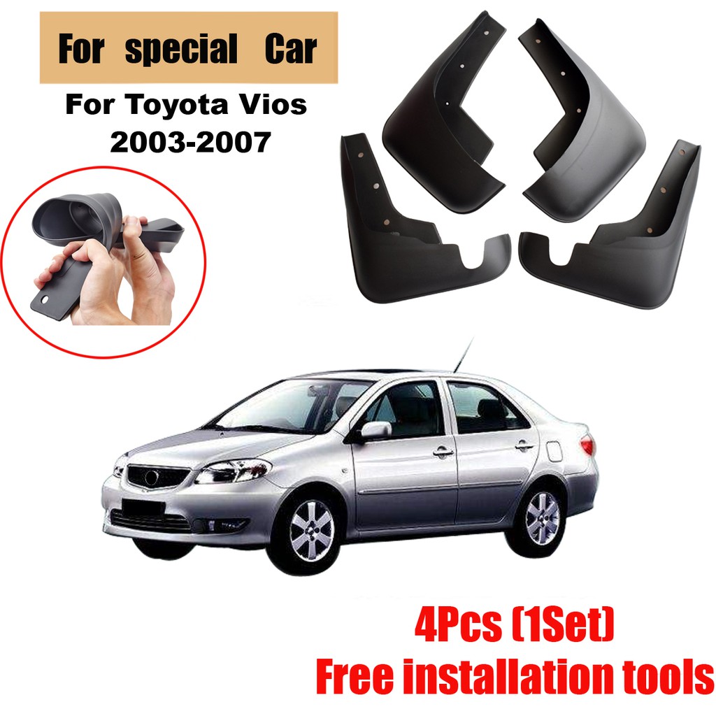 【Ready Stock】Car Mud flaps for Toyota Vios 2003 2004 2005 2006 2007