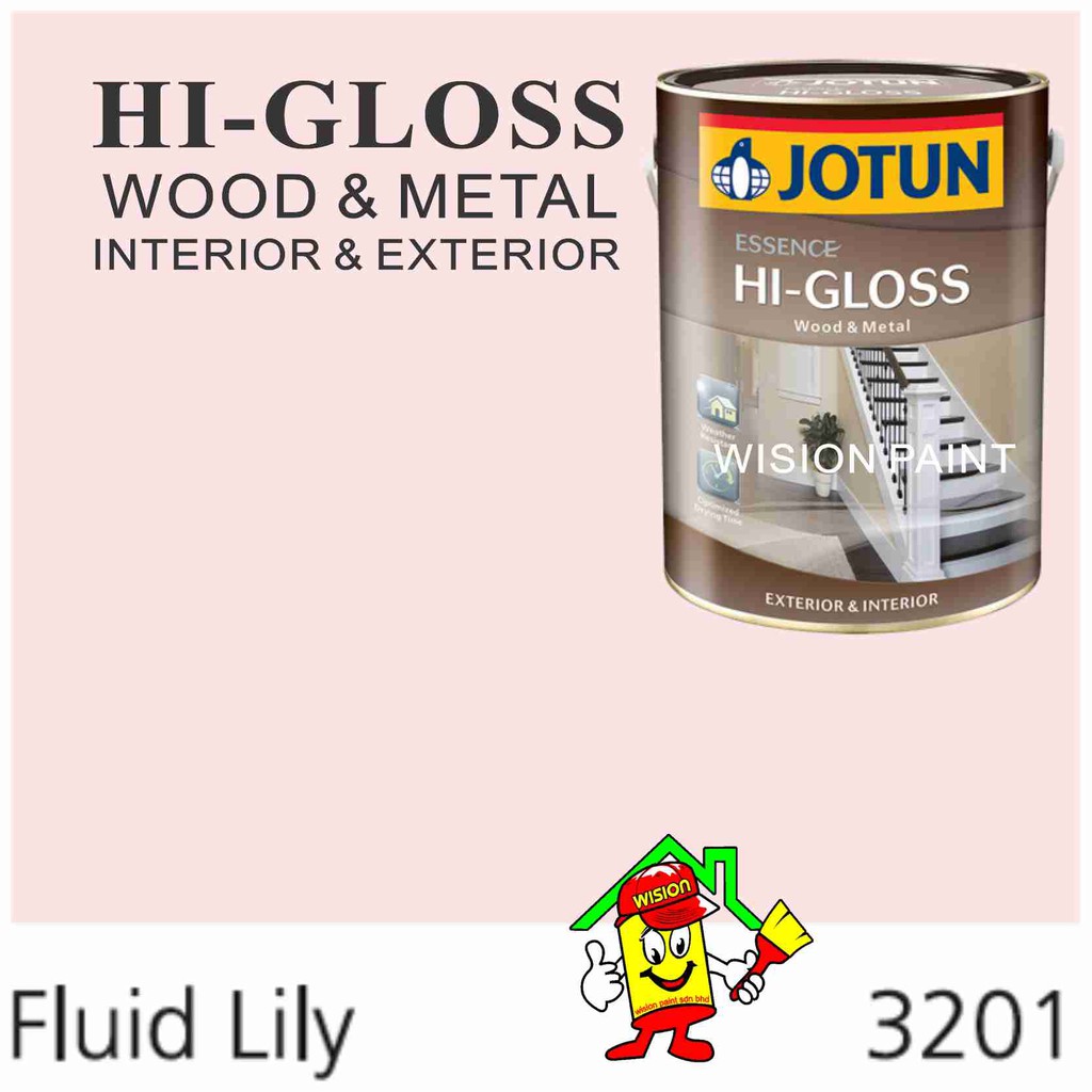 fluid lily 3201 ( 5L ) JOTUN HI GLOSS WOOD AND METAL PAINT EXTERIOR AND INTERIOR GARDEX HIGH