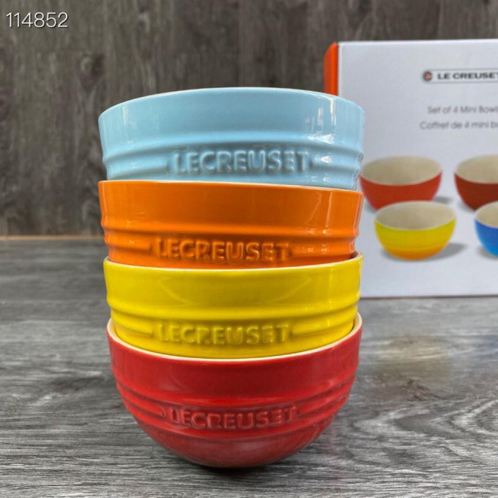 ORIGINAL LE CREUSET Set of 4 Mini Bowls Cool Colour *PREORDER