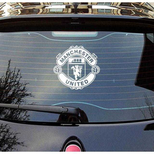 Manchester United Football Club Car Window Sticker Man U MUFC Square Strip Crest 