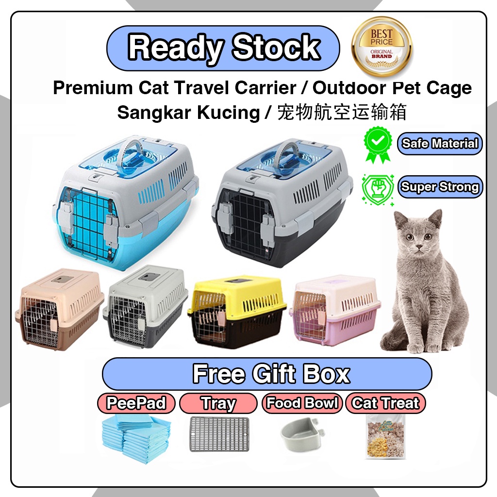 Premium Pet Travel Carrier(Open Top)/Portable Dog&Cat Carrier/Outdoor Cat Cage/Sangkar Bekas