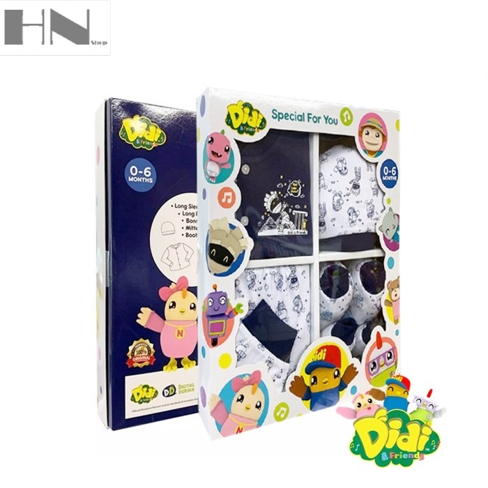 🚚READY STOCK🇲🇾Didi & Friends Premium New Born Baby Clothes Gift Set / Set Hadiah Bayi (5 Pieces)