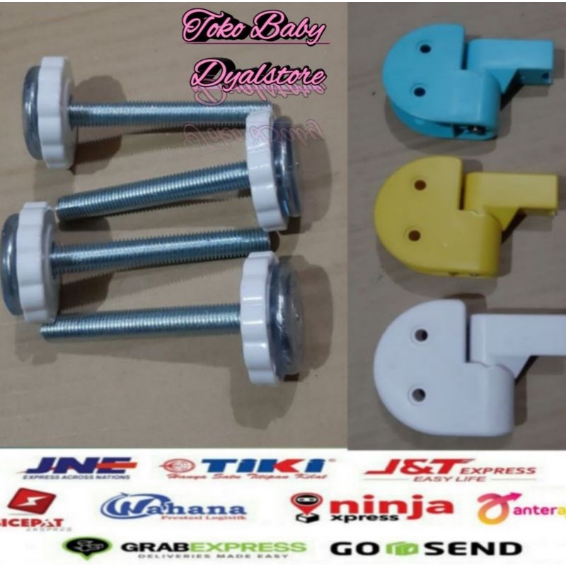 Ready Spare Parts Accesories safety gate Hinges And Bolts Security Guardrail XY009