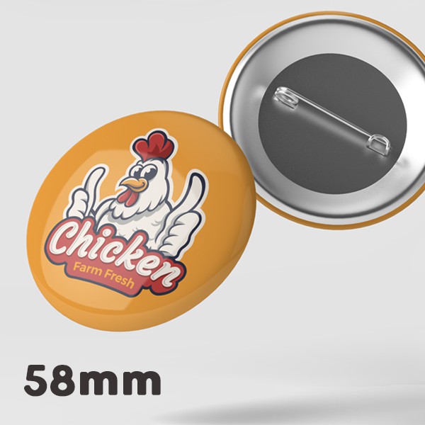 [Same Day Shipping] Premium BUTTON BADGE 58MM PIN  Custom Design  NO MOQ
