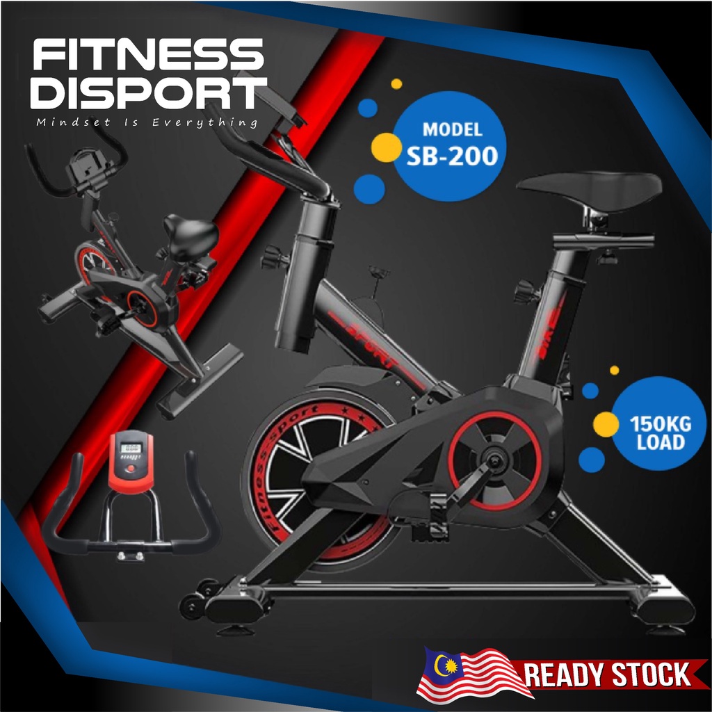shopee: ❇◊♘Spinning Bike Bicycle SB200 Home Fitness Equipment Ultra-Quiet Resistance Indoor Cycling Sport (0:0::;0:0::)