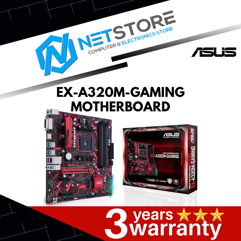 ASUS EXA320MGAMING AMD A320 mATX MOTHERBOARD Shopee Malaysia