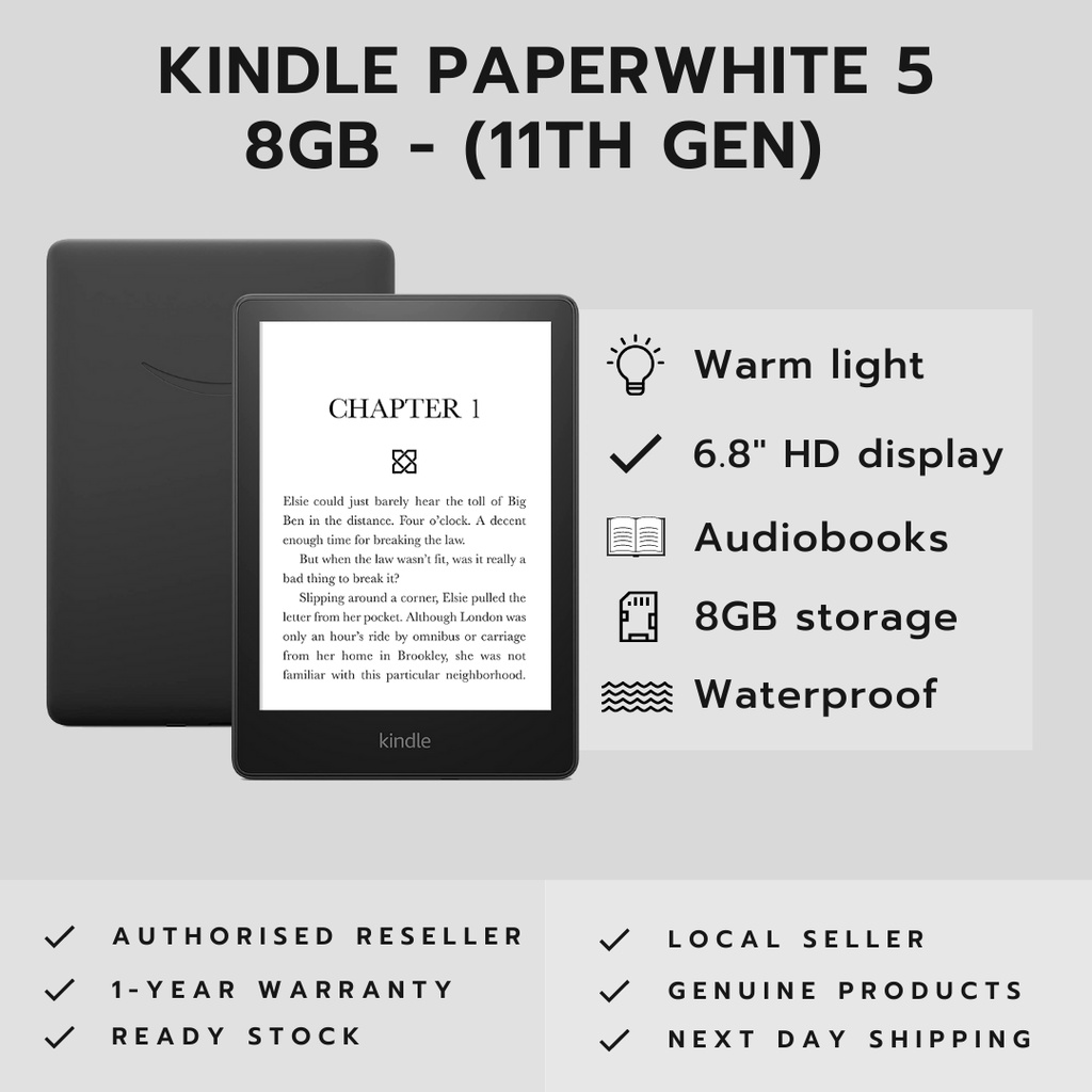 Kindle Paperwhite 5 (8GB 2021) 11th Generation (6.8" ebook reader