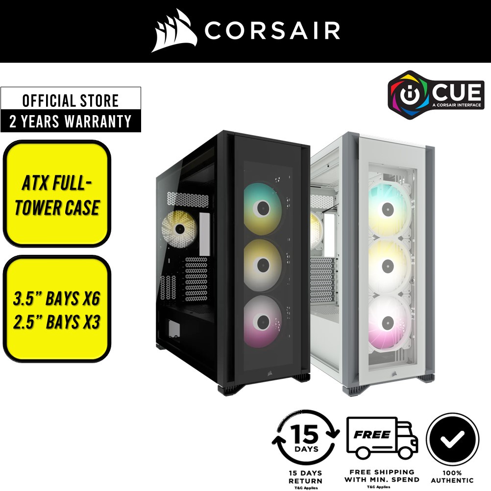 CORSAIR iCUE 7000X RGB Full-Tower ATX PC Case (Black/White) iCUE ...