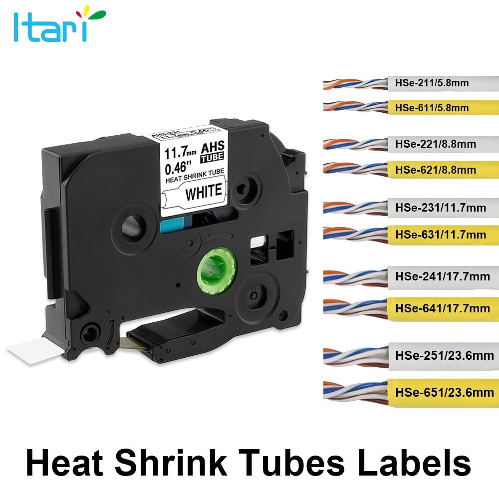 1 Pack HeatShrink Tube Label Tape Compatible for Brother HSe231 TZ231 TZe231 TZ231 PTE300 PT