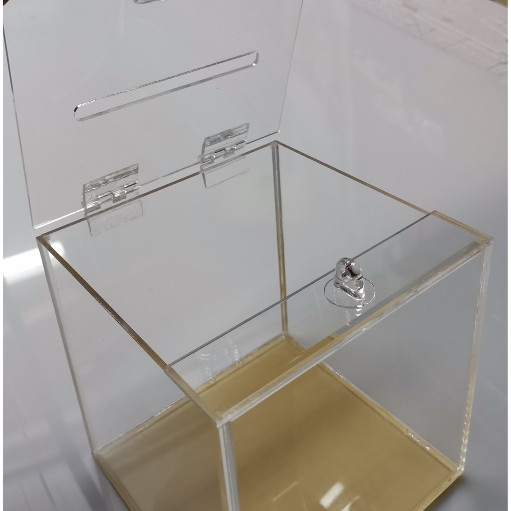 TRANSPARENT DONATION BOX, PETI DERMA PLASTIK