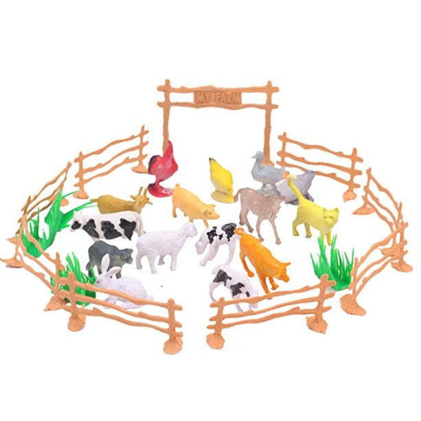 💥Malaysia Ready Stock💥15Pcs Farm Animal Model Figures Animal Action Toys  Set Kids Simulation Education with Fence | Shopee Malaysia