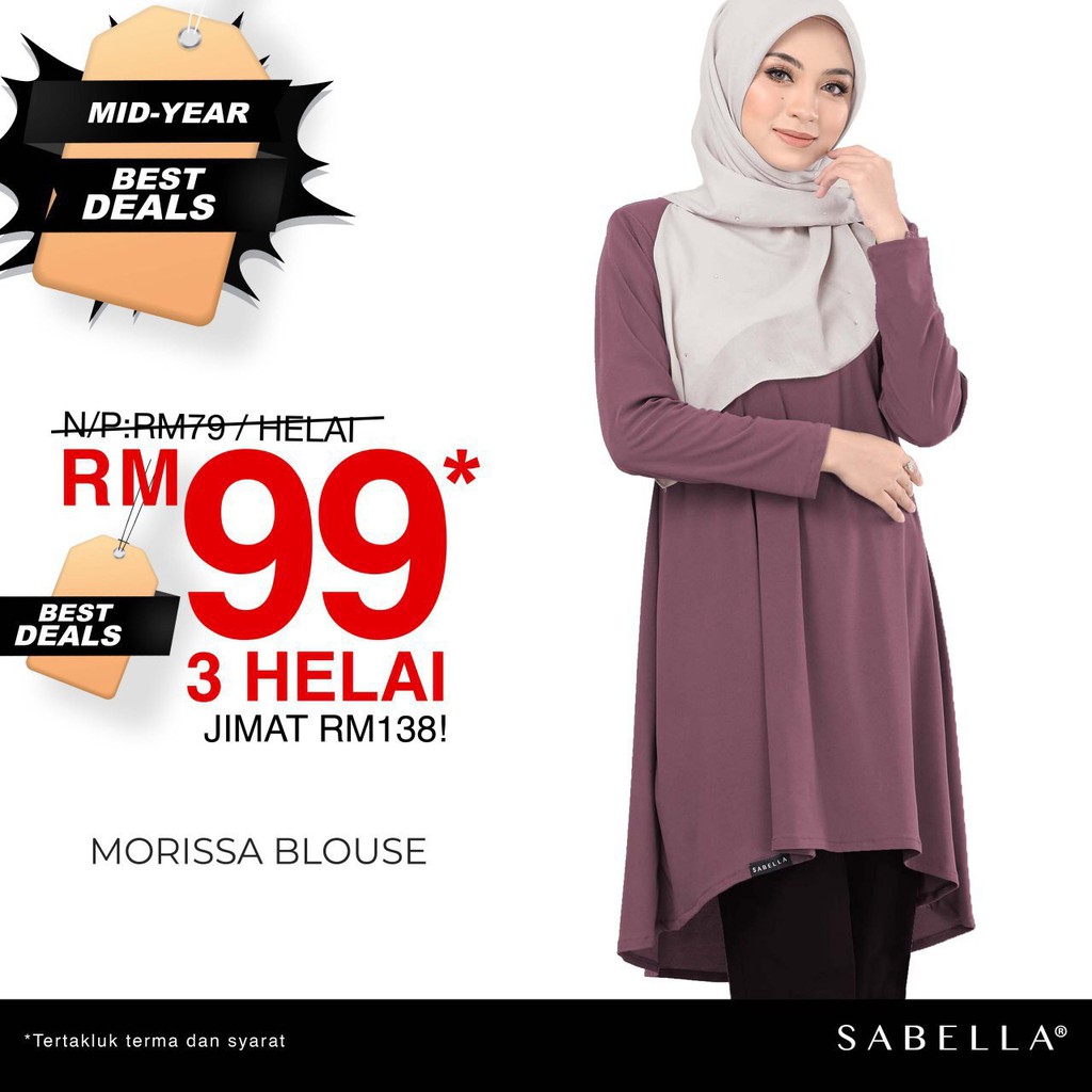 PROMOSI WOW BLOUSE  MURAH  BAJU  SABELLA BLOUSE  TANPA GOSOK 