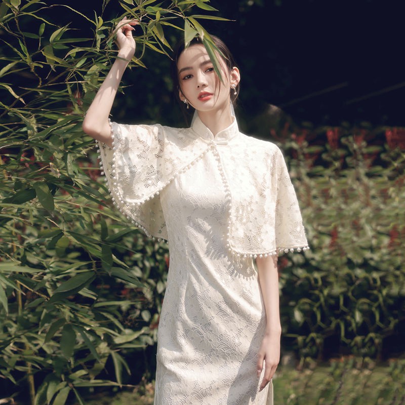 Ling Yun Si Teng S Same Cheongsam Summer Young Girl Lace Improved Version Dress High End Retro Chineliuguangshan6 My 5 14 Shopee Malaysia