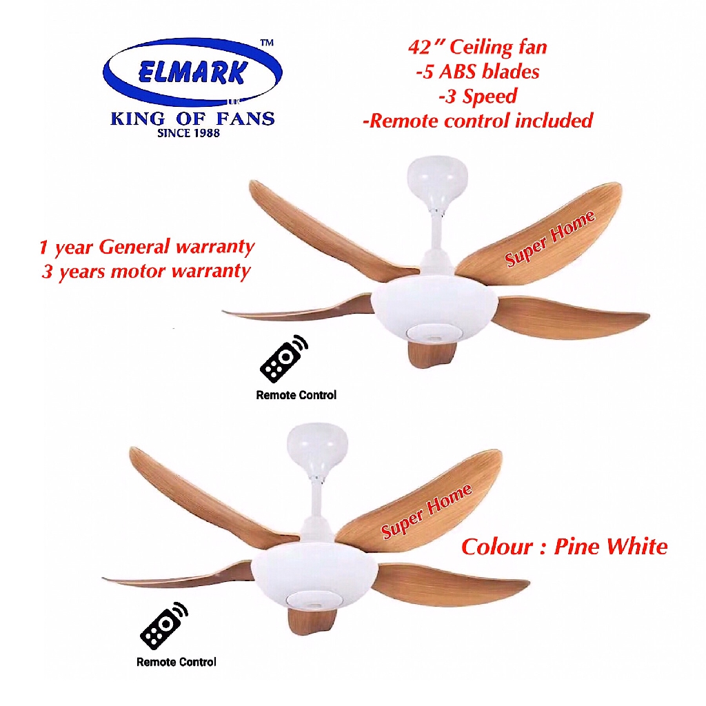 2 Unit Elmark Atom Abs Blade Ac Motor 42 Inch Ceiling Fan With