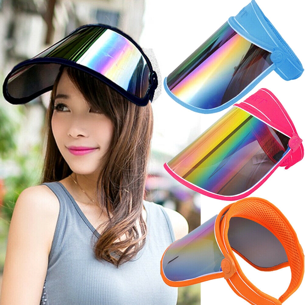 Adjustable Women Sun Shield Visor Hat / AntiUV Empty Top Sun Visor Hat