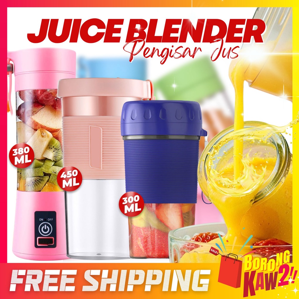 BKK Mini Blender Juice Smoothie Blender Fruit Juicer USB Machine Blender Buah Mesin Jus Buah Home Travel Juicer Electric