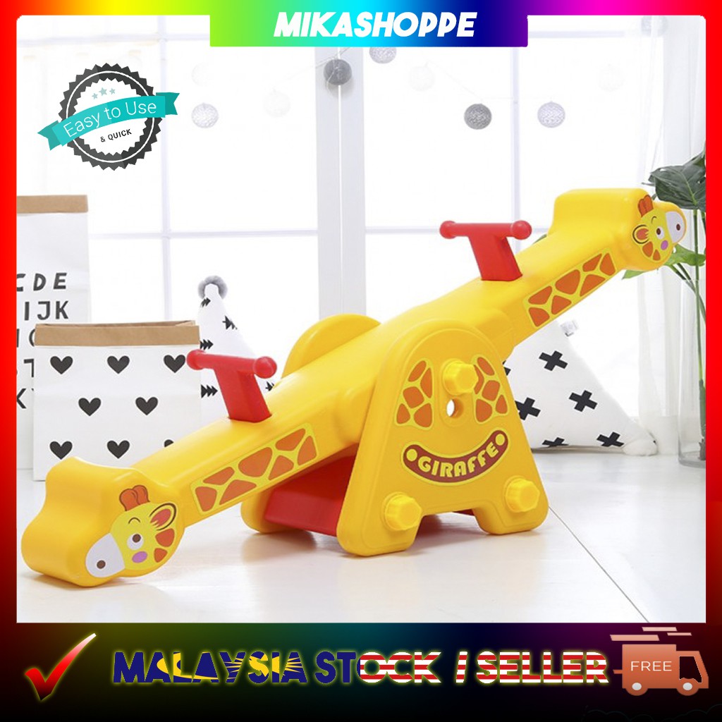 Children Cartoon Giraffe Indoor Handle Gelongsor Permainan Kartun 