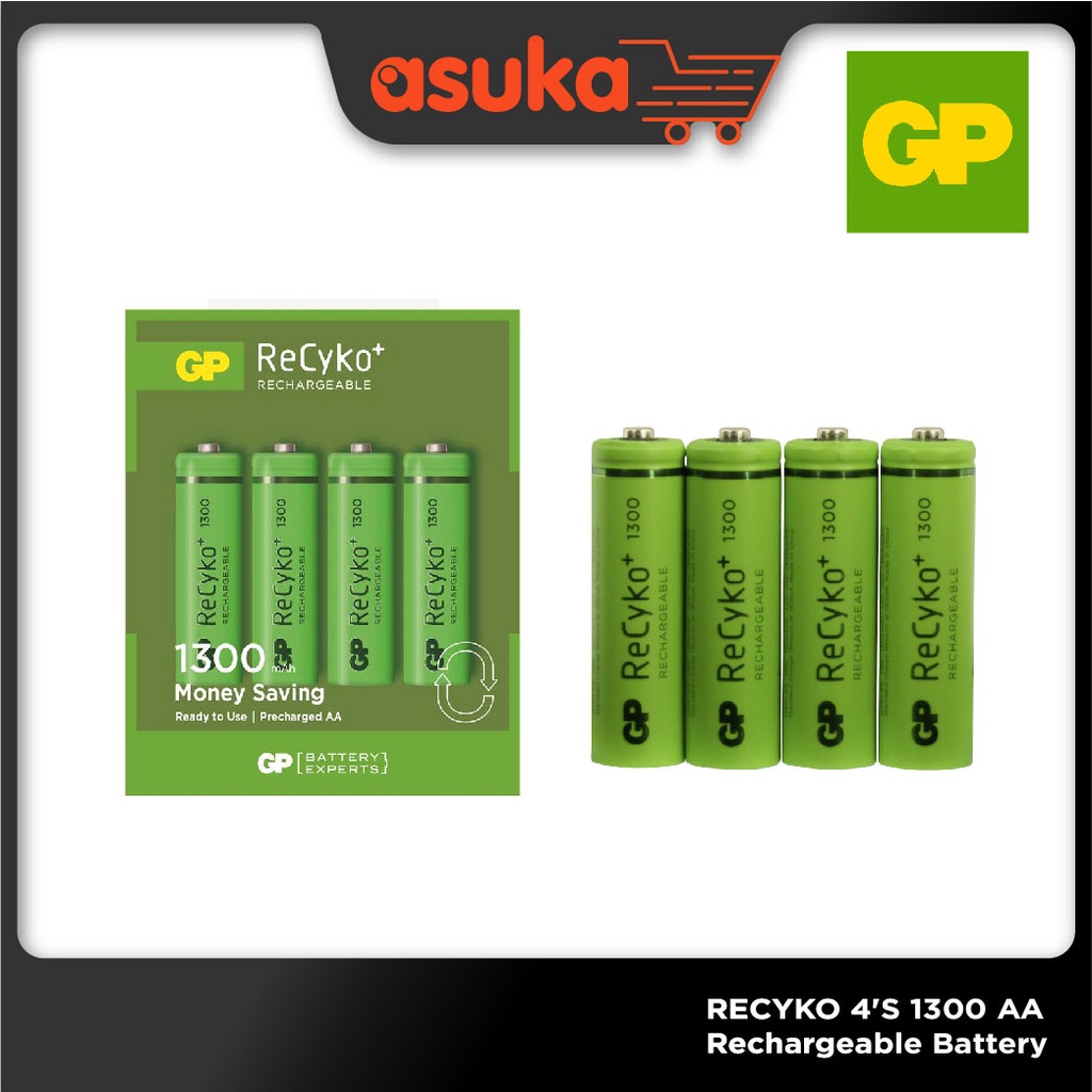 GP RECYKO 4'S 1300 AA Rechargeable Battery (GP130AAHC-C4)