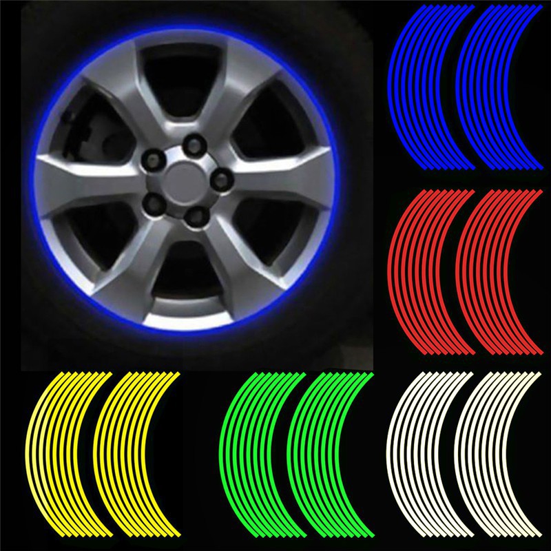 New1pcs 8m Bickcle Rim Wheel Reflective Stickers Trim Motocycle Safety Reflector