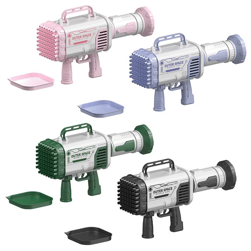 Bazooka Bubble Gun 60 Holes Machine Gun Rocket Launcher Electronic