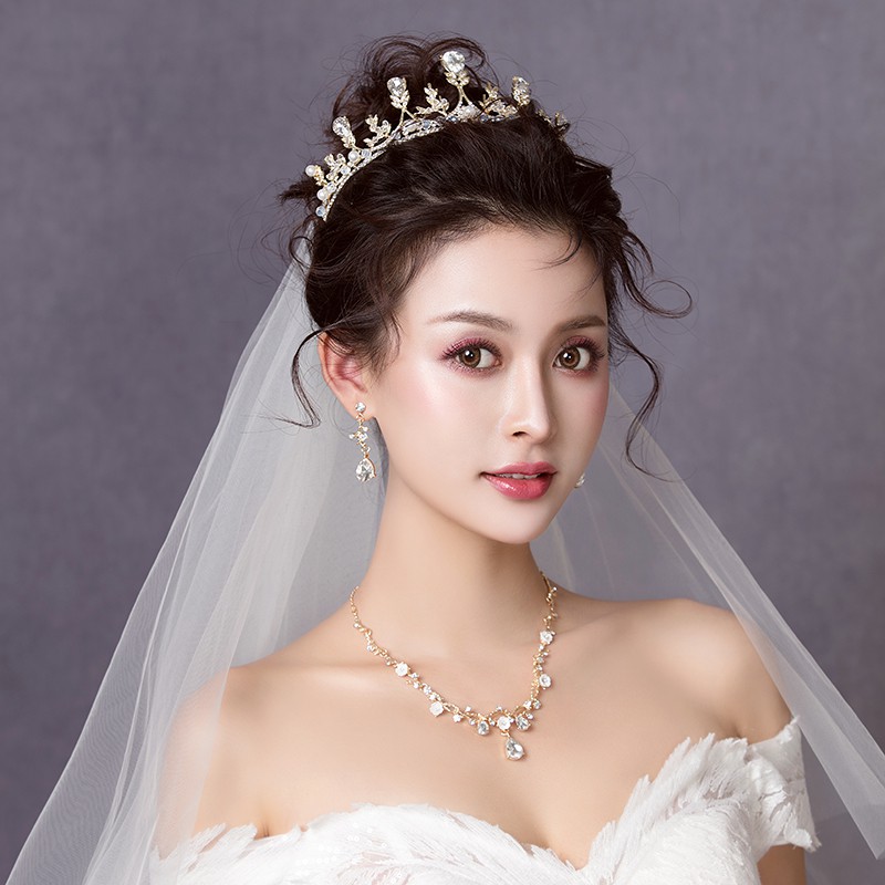 Bridal Crown Headdress Three Piece 2019 New Korean Wedding