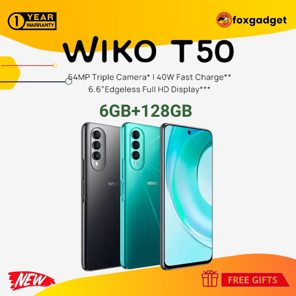 Wiko T50 Smartphone [6GB + 128GB] | 4000mAh Super Charge | 40W Fast ...