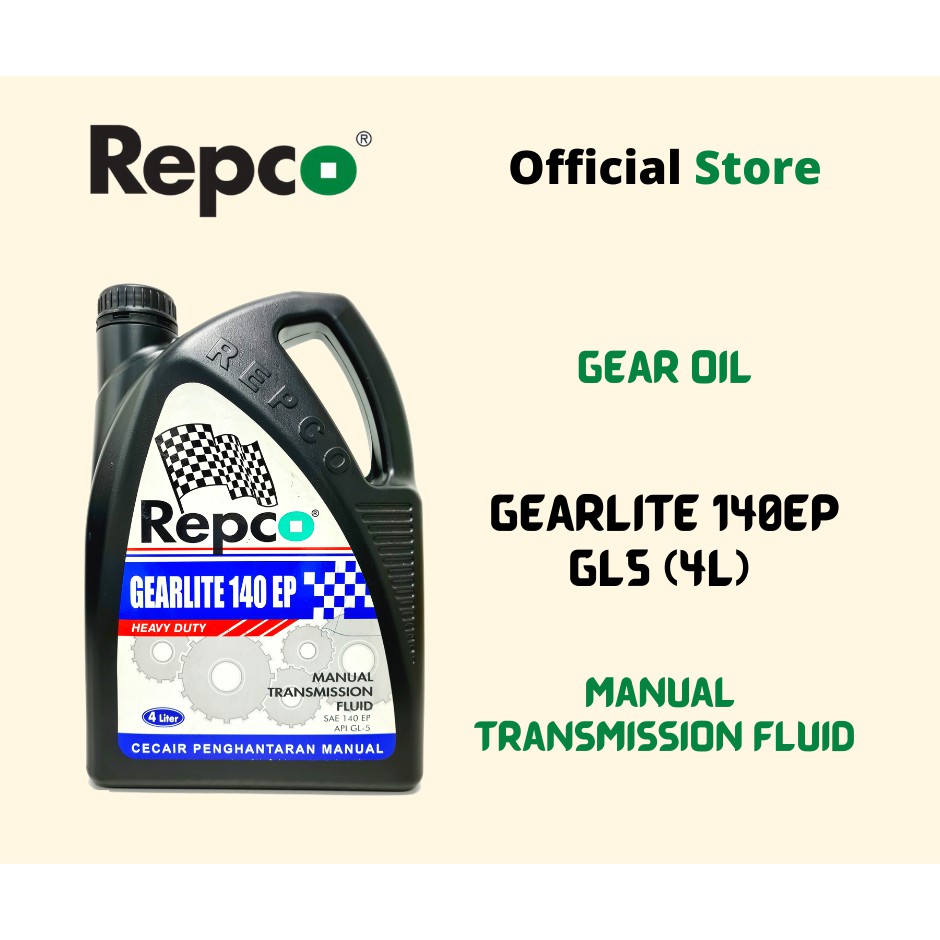 Repco Gearlite 140EP GL5 Manual Transmission Gear Oil (4L) Shopee