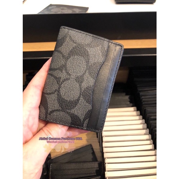 Coach Card Case in Signature Canvas and Colorblock Shopee