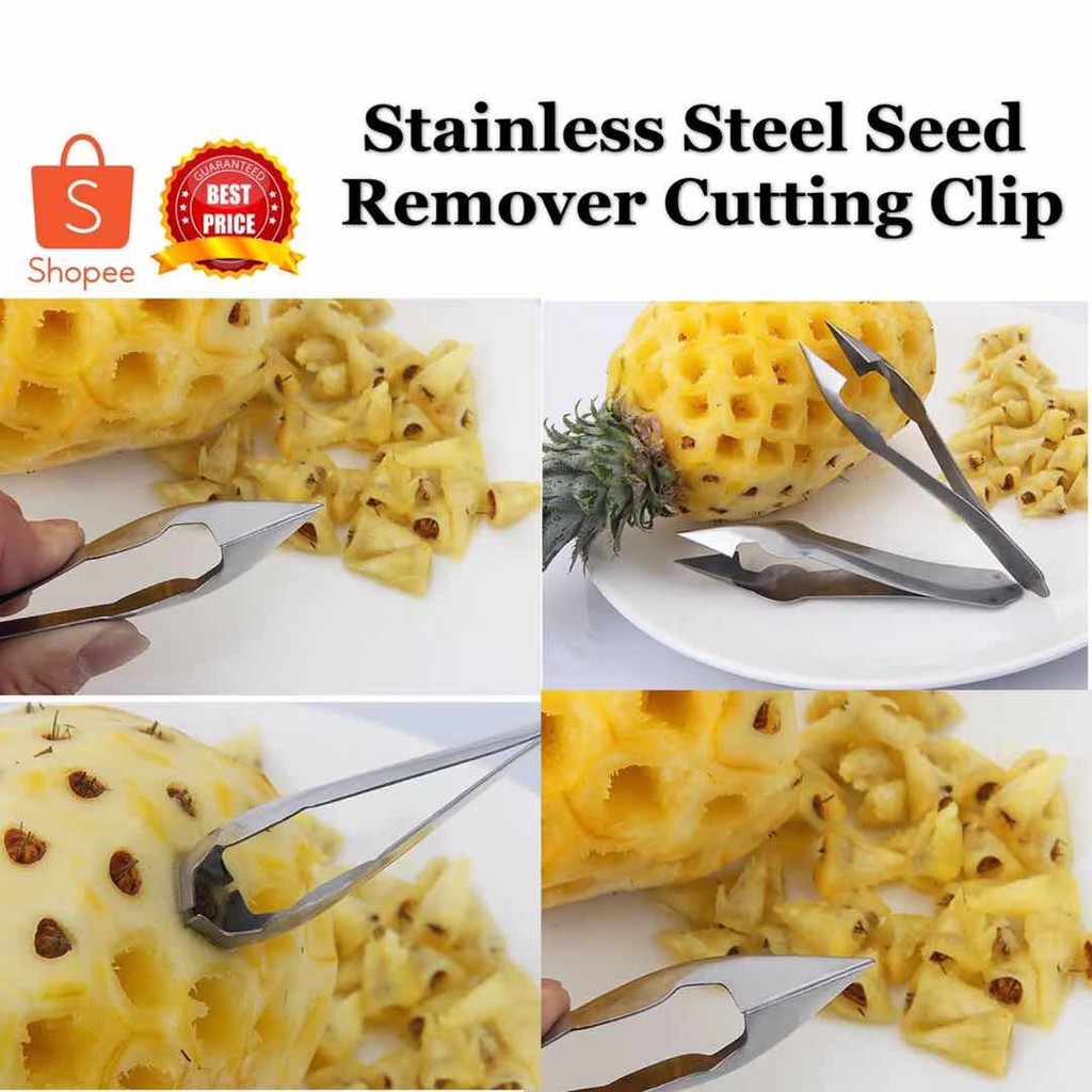 Stainless Steel Pineapple Eye Peeler Seed Remover Clip Slicer Cutter Fruit Tool Kitchen Accessories 2 IN 1