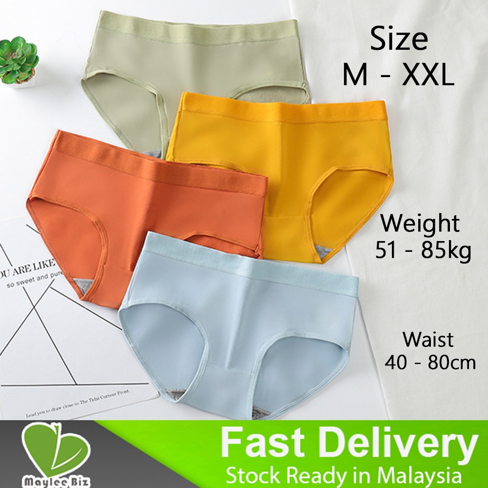 Women Cotton Mid Waist Graphene Breathable Sexy Panty Underwear Classic Soft Fabric Plain Simple 2092