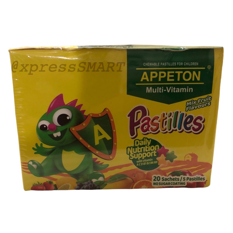 Appeton MultiVitamin Mix Fruit Flavours Pastilles 20 Sachet X 5’s